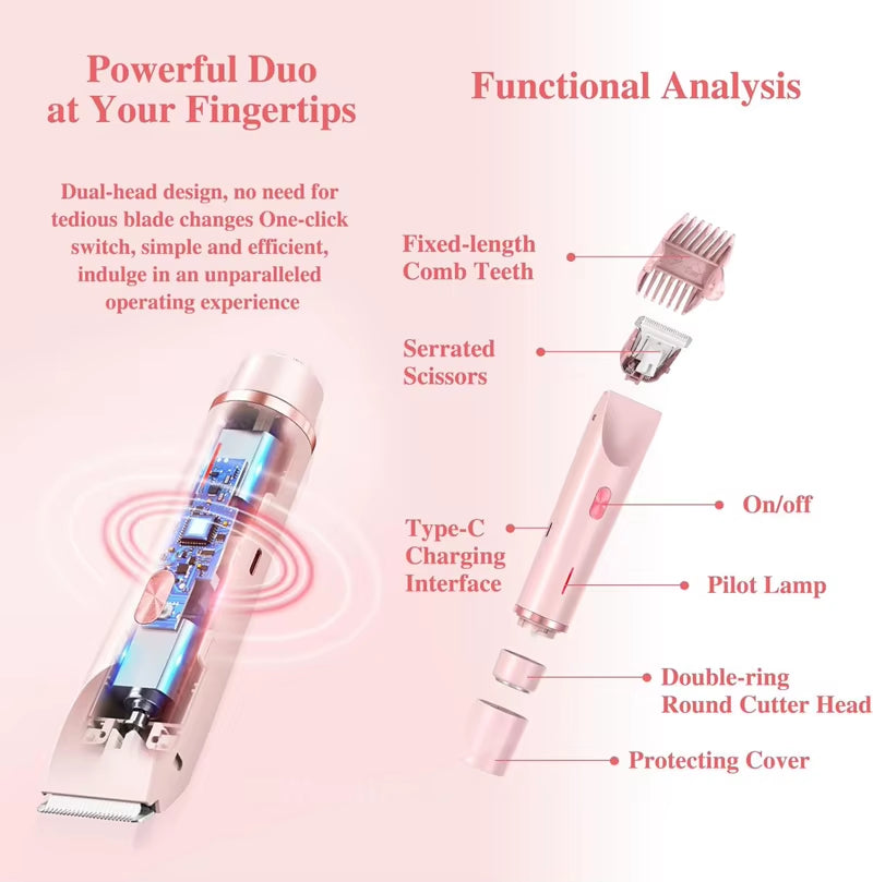 Electric Razor Woman Shaver Painless Women Mustache Epilator Leg Bikini Body Hair Trimmer for Women Facial Epilator Hair Remover